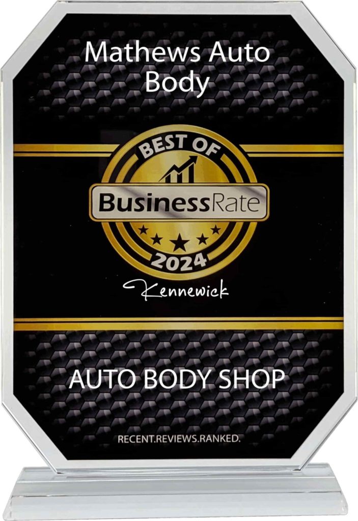 Best Of Business Rate 2024 Award- honoring Mathews Auto Body with Best Auto Body Shop in Kennewick WA