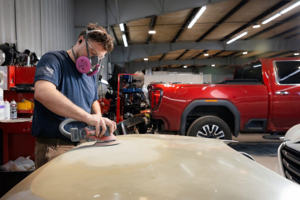 body work and panel replacement collision repair process